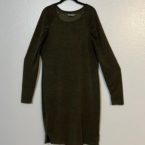 Maternity green long sleeve maternity sweater dress by Motherhood. XL